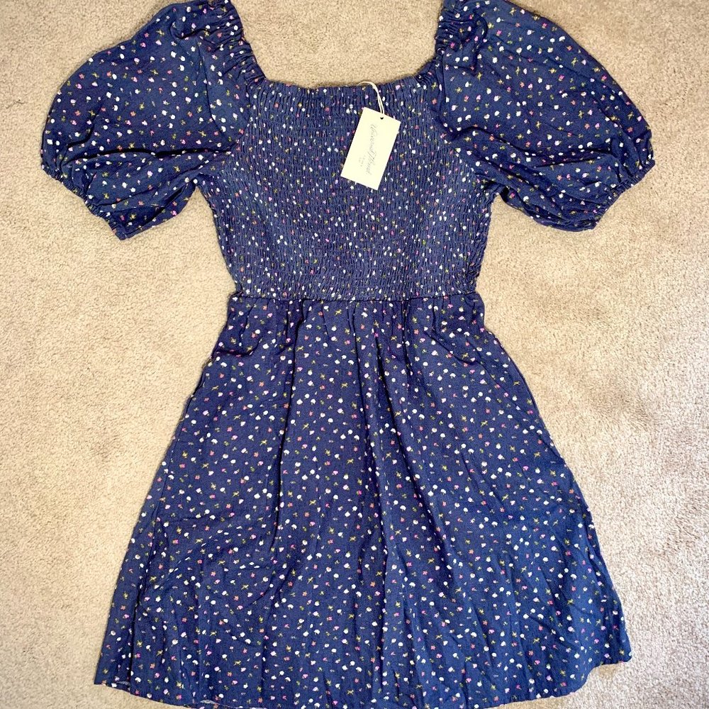 Mini ruffle floral print skater dress
